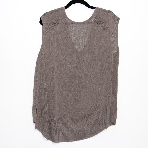 Free People Taupe Brown Blouse Knit Top Size XS - Picture 5 of 10